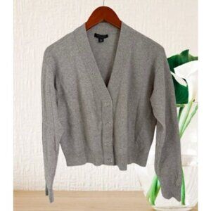 Saks Fifth Avenue Womens Gray 100% Cashmere Button Front Cardigan Sweater SP/S